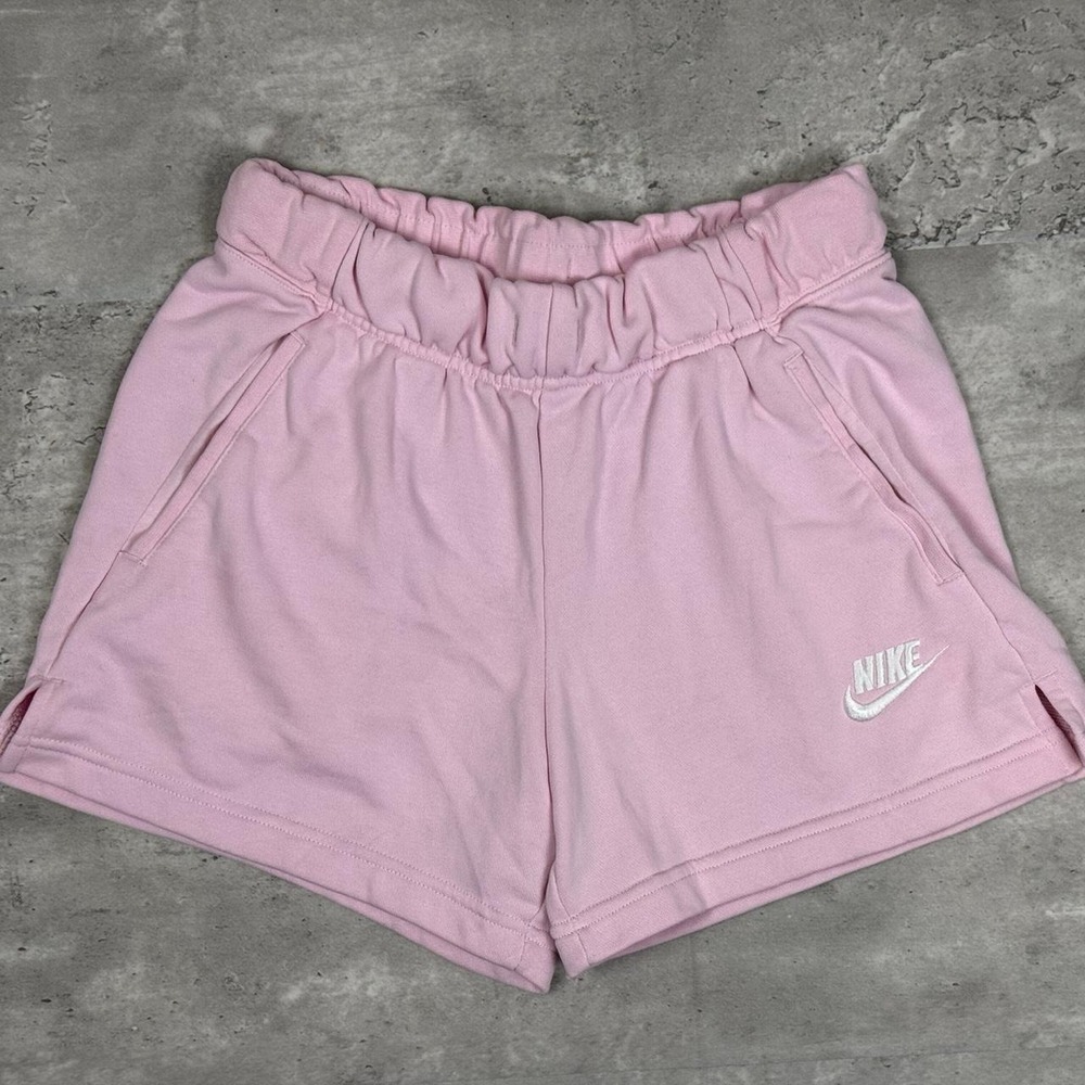 Nike Sportswear Womens Pink French Terry Athletic Shorts Medium CJ3924-663